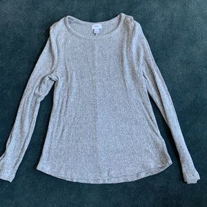 L girls Grey sweater shirt